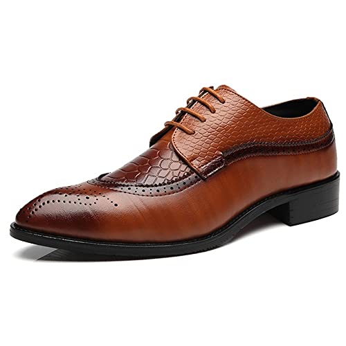 Chaussures Oxford formelles en cuir PU relief chic et talon bloc classique