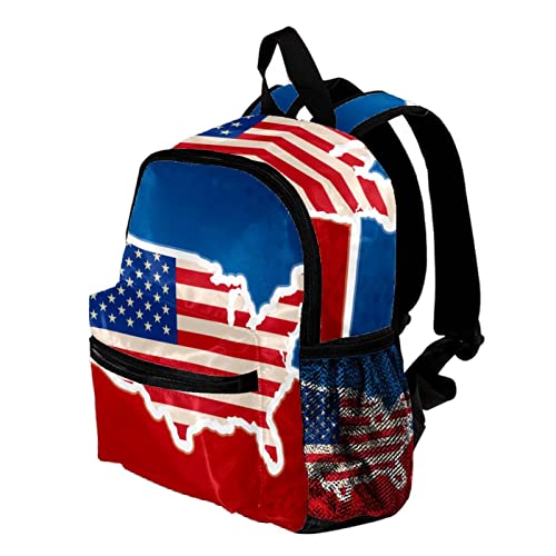 Sac à dos rigolo imprimé géographie rétro 30,5 cm - Cartable mixte petit format multicolore