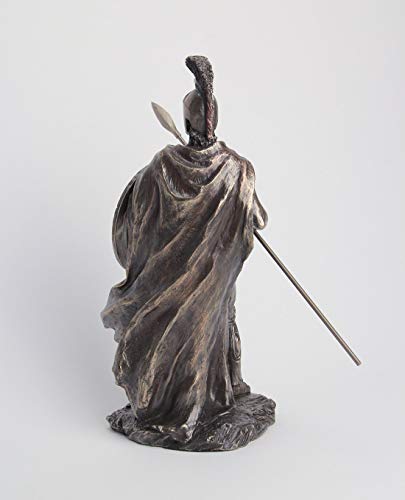 Estatua de Leónidas con lanza en bronce miniatura 4