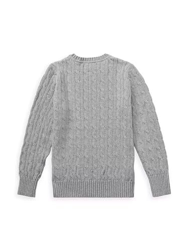 Polo Ralph Lauren Boys' Cable-Knit Cotton Sweater (Big Kids), Andover Heather/C79322