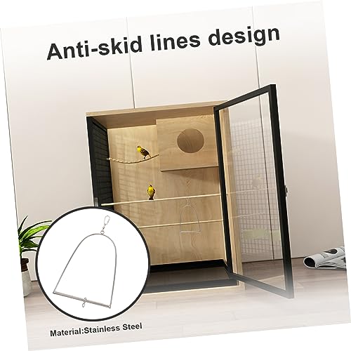 Image of Angoily Bird Swing for Cage Hummingbird Perch Swing Stainless Steel Construction Bird Toy for Cockatiels Parrots Decor