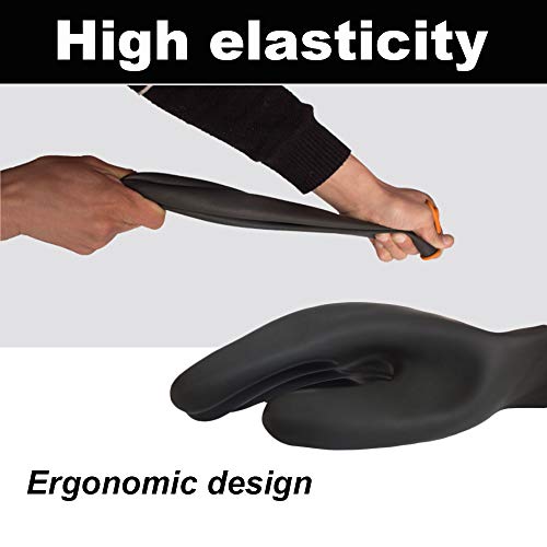 Royaki Heavy Duty Latex Gloves, 22" Work Waterproof Industrial Rubber Gloves, Size Xl #TOP4