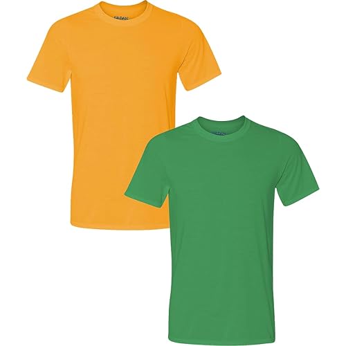 Gildan Men's Moisture Wicking Polyester Performance T-Shirt, 2-Pack