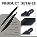 ZNTVW 2206934B Refrigerator Door Handle Black Compatible with Whirlpool, Kenmore Refrigerator Replaces WP2206934B 2203543B 2206953B 826989 AH331472 Kitchen Appliance Accessories Supplies