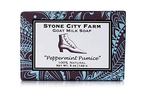 Peppermint Pumice Goat Milk Soap - 100% Natural 5 oz. Bar