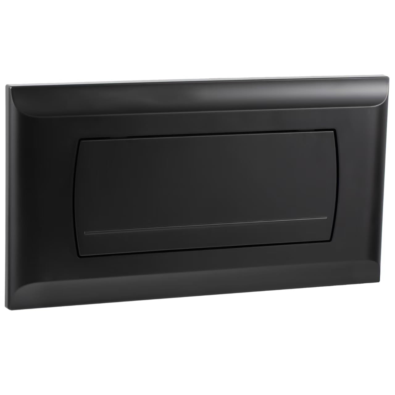 Empyreal Placca di Comando per Cassetta WC, con Set di Leve di Scarico e Viti di Installazione, Compatibile con Geberit 200F, 115222111,340 x 185mm, 1 Pezzo(Opaco Nera)