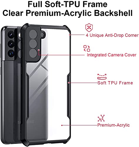 Image of RIGGEAR Xundd Back Cover Case for Samsung Galaxy S21 Plus (Armor|PC and TPU|Black)