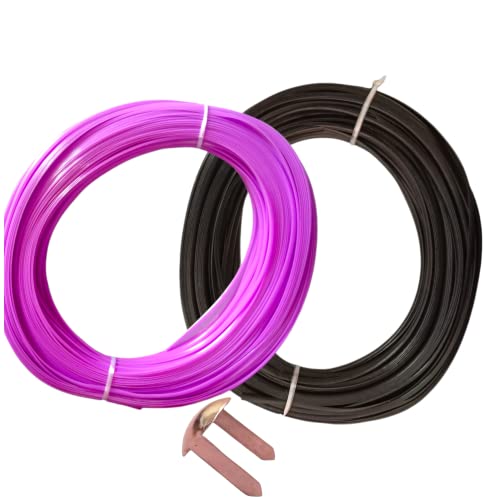 Image of ADW CRAFT'S Plastic Wire for Basket Making(2 Colours Best Combo|Plastic Koodai wire|Glass Wire For Basket Making|Koodai Wire Roll|Plastic Wire For Koodai (200 Grms, Violet+Black, 1)