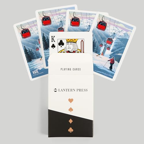 Lantern Press Baraja póker arte Vail Colorado 52 cartas miniatura 6