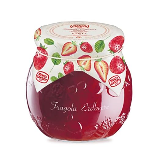 Menz&Gasser, Confettura Extra di Fragole Edel Plus, Ideale come Colazione o Spuntino, con Frutta di Alta Qualità in pezzi, 1 Vaso x 620 g
