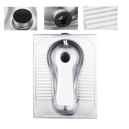 Premium Squat Toilet Set, 304 Stainless Steel, Odorless, Complete with Tank for Public Bathrooms,E,B miniatura 3