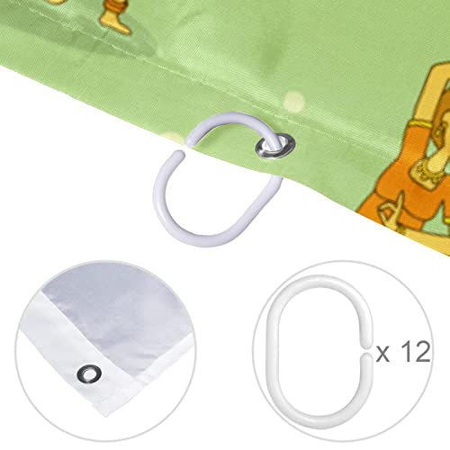 Rideau de douche imperméable Bollywood 183x183 cm pour salle de bain