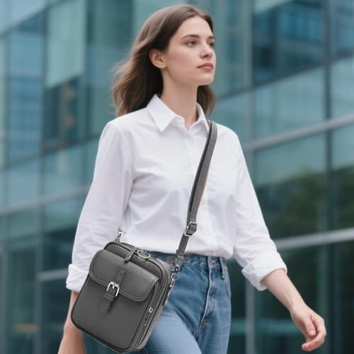 1060 Leather Crossbody Bags for Women Anti-Theft Vegan Purse with Card Slots, Travel Shoulder Bag, Waterproof Crossbody Purse3