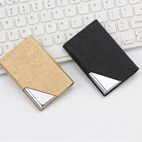 Slim Stainless Steel Card Organizer | PU Pocket-Sized Holder for Credit & Business Cards | Compact Design(white)3