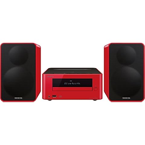 Pioneer Onkyo CS-265DAB-R - Sistema mini con Bluetooth, NFC y USB frontal en color rojo Cover