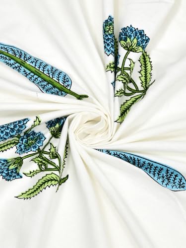 Image of BLOCKS OF INDIA Hand Block Printed Cotton Daylight Curtains with Eyelets |