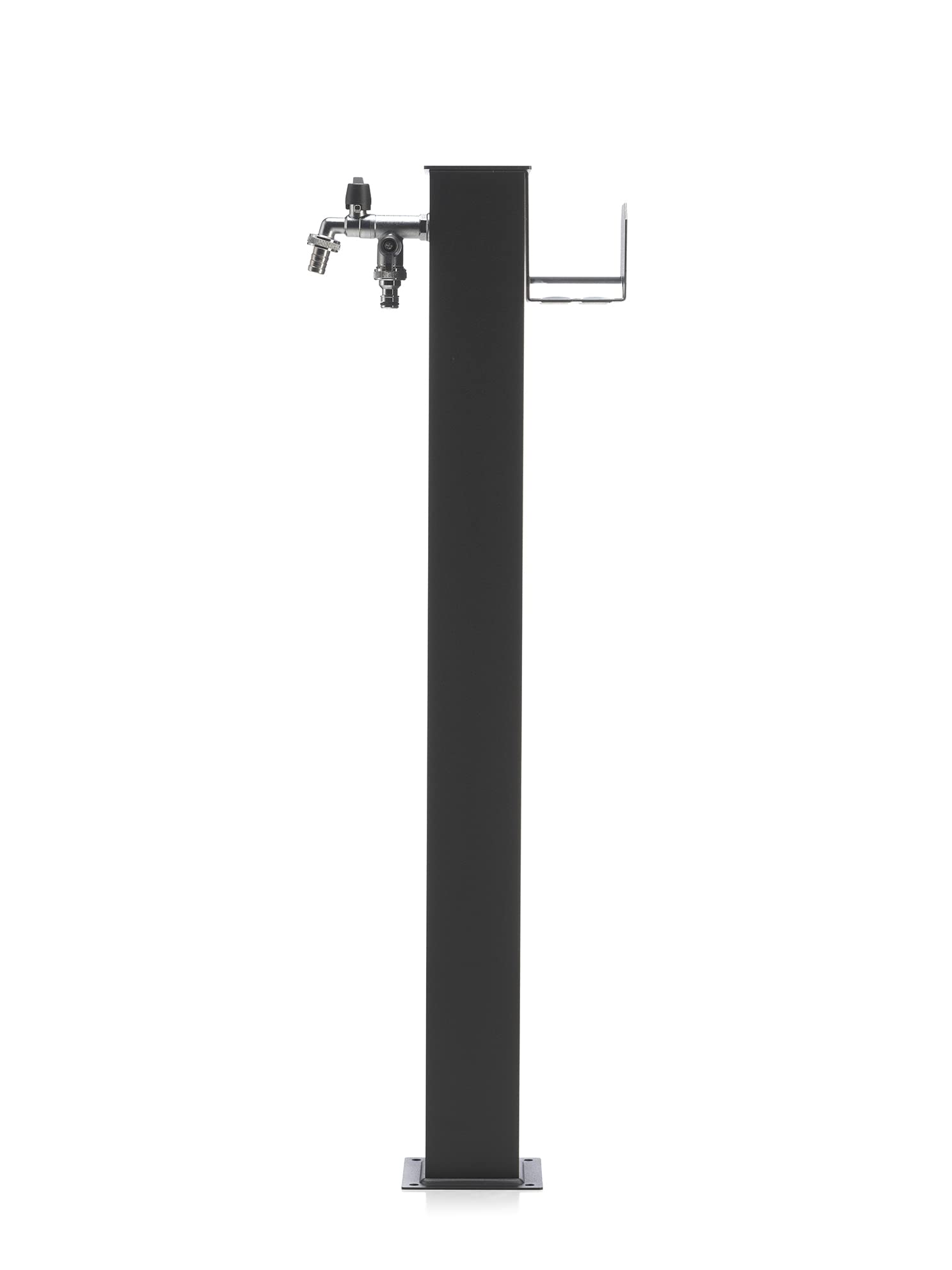 Belfer 42QRR Fontana da Esterno con Doppio Rubinetto e Gancio Porta Tubo dell'Acqua Colore Antracite