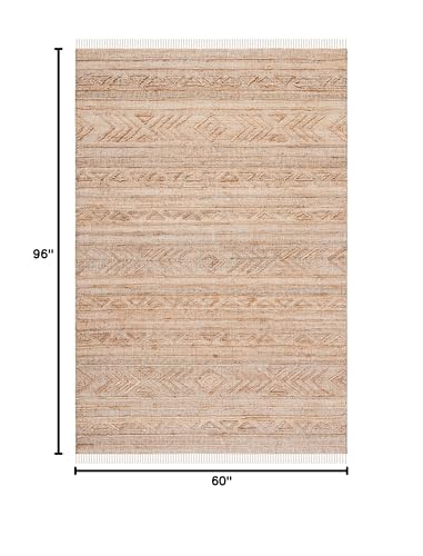 Tapete decorativo Boho 5' x 8' hecho a mano miniatura 2