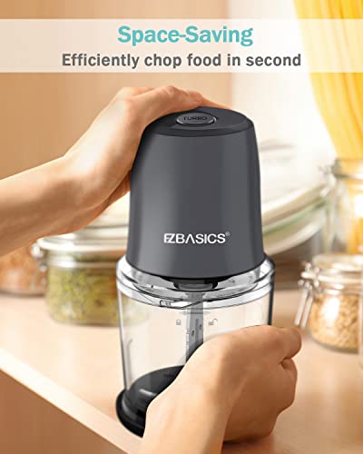 Food Processor, Ezbasics Small Food Processor For Vegetables, Meat, Fruits, Nuts, 2 Speed Mini Food Chopper With Sharp Blades, 2-Cup Capacity, Silver #TOP3