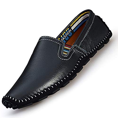 Image of Men's Driving Shoes Leather Slipper Casual Slip on Loafers