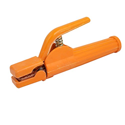 Aexit 500A Plastic Welding Tool Material Insulated Spring Loaded Handy Welding Electrode Holder Orange Model:31as285qo392