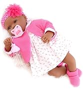 The Magic Toy Shop Bibi Doll - 20" Realistic Reborn Handmade Open Eyes Dark Skin Black Baby Girl ...