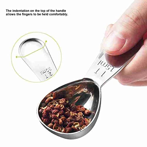 Set gemalen koffielepels, maatlepelset 2 stuks voor suikerpoeder voor koffiepoeder - Image 6