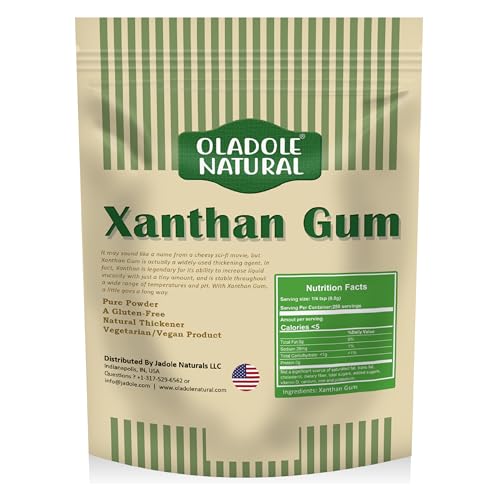 Oladole Natural Xanthan Gum Powder- 200g | Premium Food Grade Thickening Agent for Immunity System Skin Health | Perfect for Baking Cooking & Food Preparation | Gluten-Free Keto-Friendly