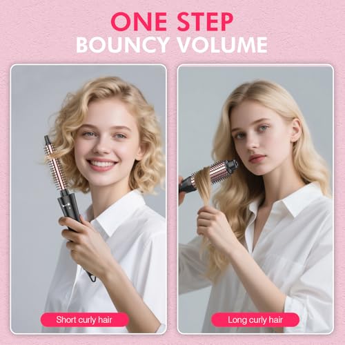 Image of Curling Brush Set, Curling Iron Interchangeable 3 Barrel Wand Curler with Ceramic Tourmaline Professional Curling Iron Brush,for Women with Curler and Waver