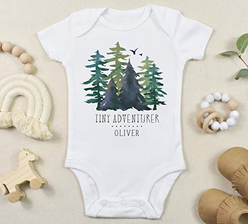 Tiny Adventurer - Personalized Custom Baby Boy Name Bodysuit or T-Shirt2