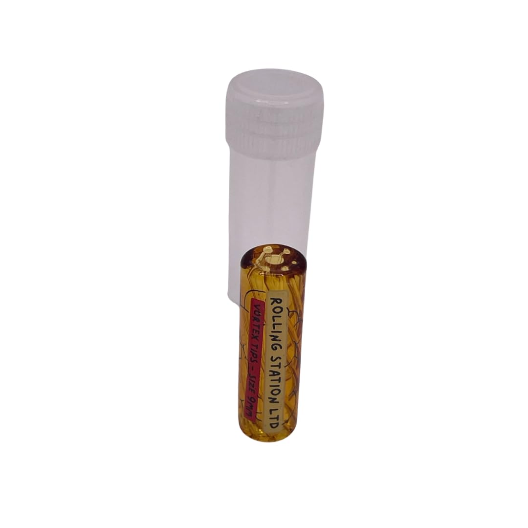 Glas-Filterspitze, 7 Löcher, 9 mm x 30 mm, leicht zu reinigen, Blau – Klar – Rosa – Gold – Grün – Lila, 6 Farben (6 Stück)