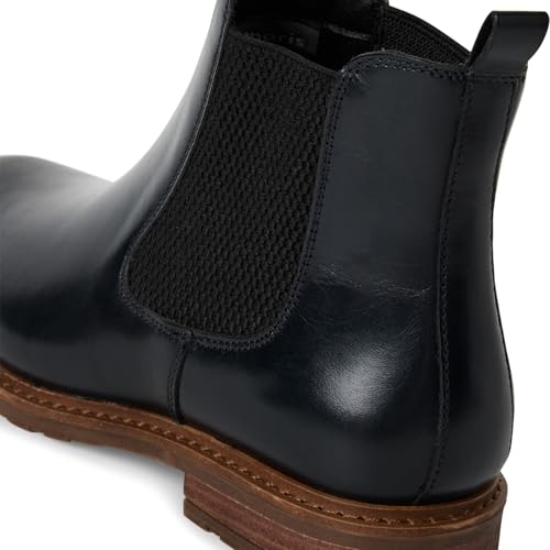Tamaris Damen Chelsea Boots, Frauen Stiefeletten,Bootee,Booties,halbstiefel,Kurzstiefel,uebergangsschuhe,uebergangsstiefel,Navy Leather,39 EU