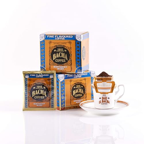 Bacha Coffee | バースデーウィッシュ ファインフレーバーコーヒー100% Arabica Beans, Medium Dark Roast, 個包装ドリップバッグ12袋入りのサムネイル