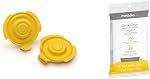 Medela Breast Pump Parts | PersonalFitFlex Membranes (2-Pack) and Quick Clean Wipes (30 Count)