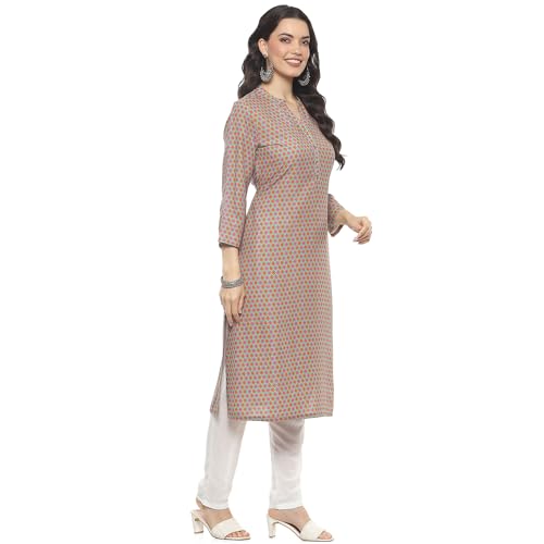 Image of Rangriti Green Rayon Staight Kurta for Women