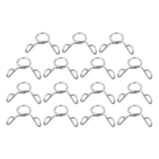 15 Pcs Fuel Line Hose Tubing Spring Clips, 5.5mm Inner Dia 304 Stainless Steel Water Pipe Spring Clip Clamps for Motorcycle Scooter ATV