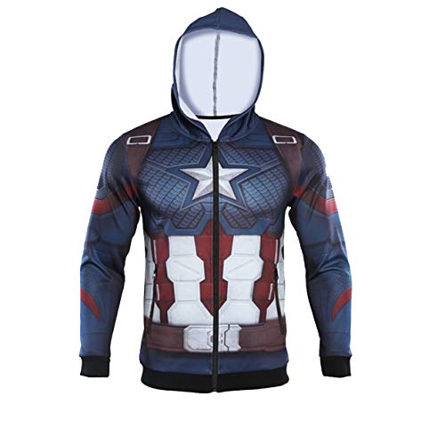 WKDFOREVER 3D Captain Fashion Cosplay Hoodie...