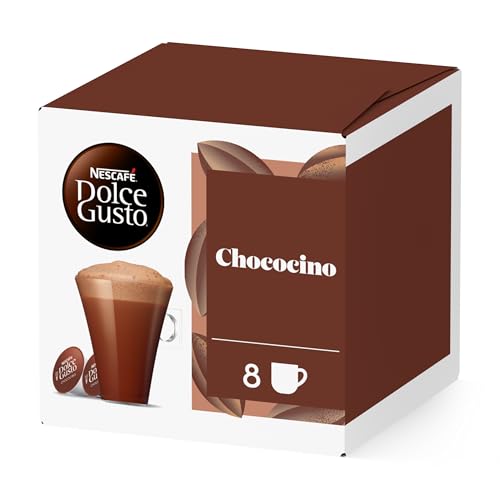 NESCAFÉ Dolce Gusto Chococino   Cápsulas de Café, 16 cápsulas (1 x 16)   8 tazas de café (2 cápsulas por taza)   Bebida chocolateada   Originales para cafeteras Dolce Gusto