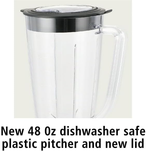 6 Speed Blender with 48 Ounce Jar, 500 Watt, Black, Blade Material: 4 point, 301 Stainless Steel