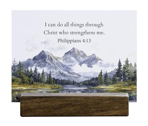 48 Encouraging Scripture Verse Cards with Walnut...
