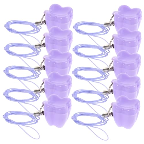 Totority Tooth Saver Necklace 10pcs Kids Tooth Box Pp Material Safe for Children Unique Design