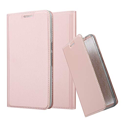 Cadorabo Book Case Works with Huawei Nexus 6P in Classy ROSÉ Gold –