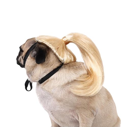 Peluca Curly Divertida para Perros con Banda Ajustable