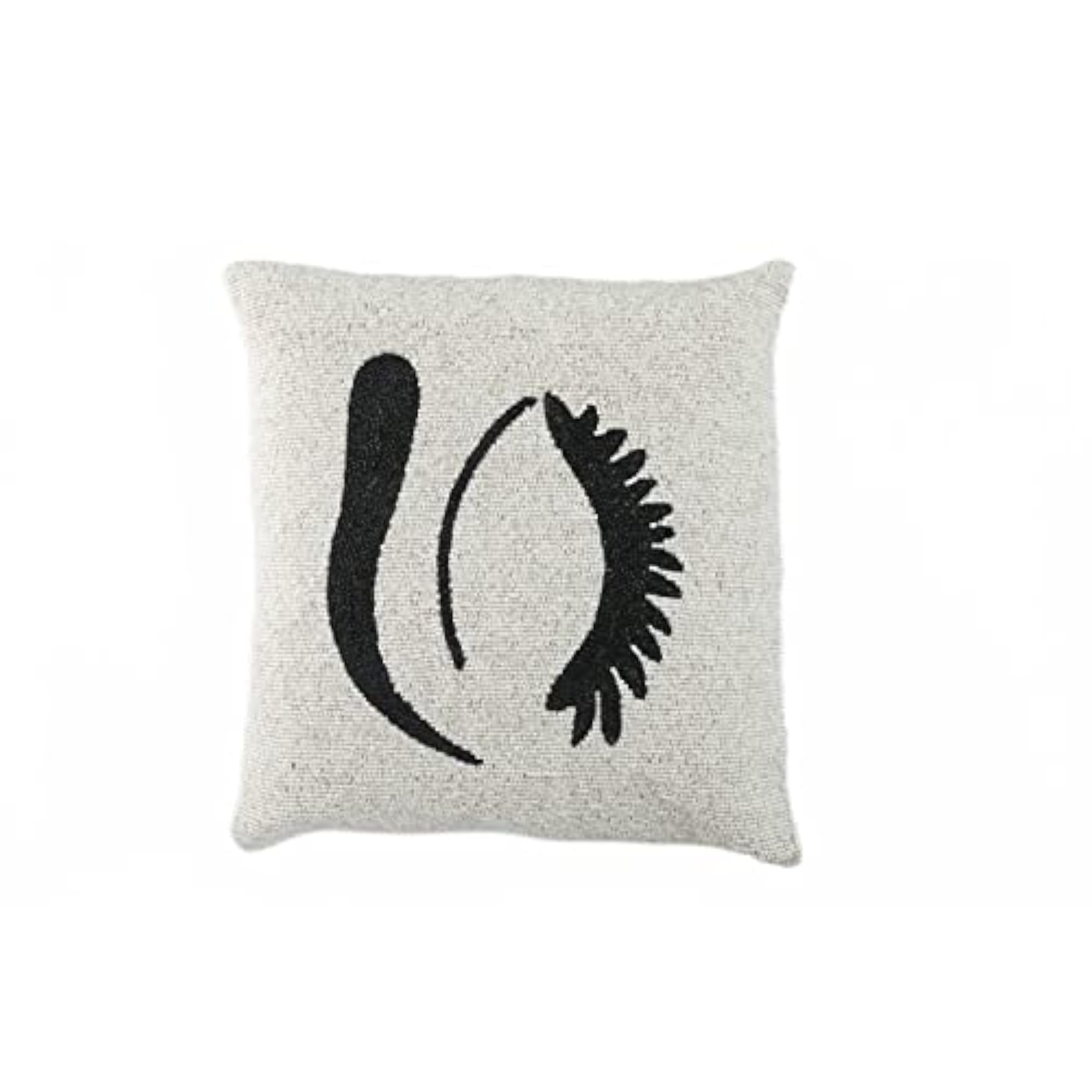 Satin 400TC Decorative Pillowcover, White & Black