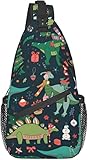 Lsjuee Deer-Grass Forest Nature Sling Bag Crossbody Sling Mochila Hombro Cofre Bolsa Viaje Senderismo Mochila para Mujeres Hombres Deportes al aire libre
