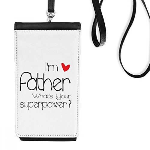 Faux smartphone en cuir hanging sac téléphone noir porte-monnaie papa