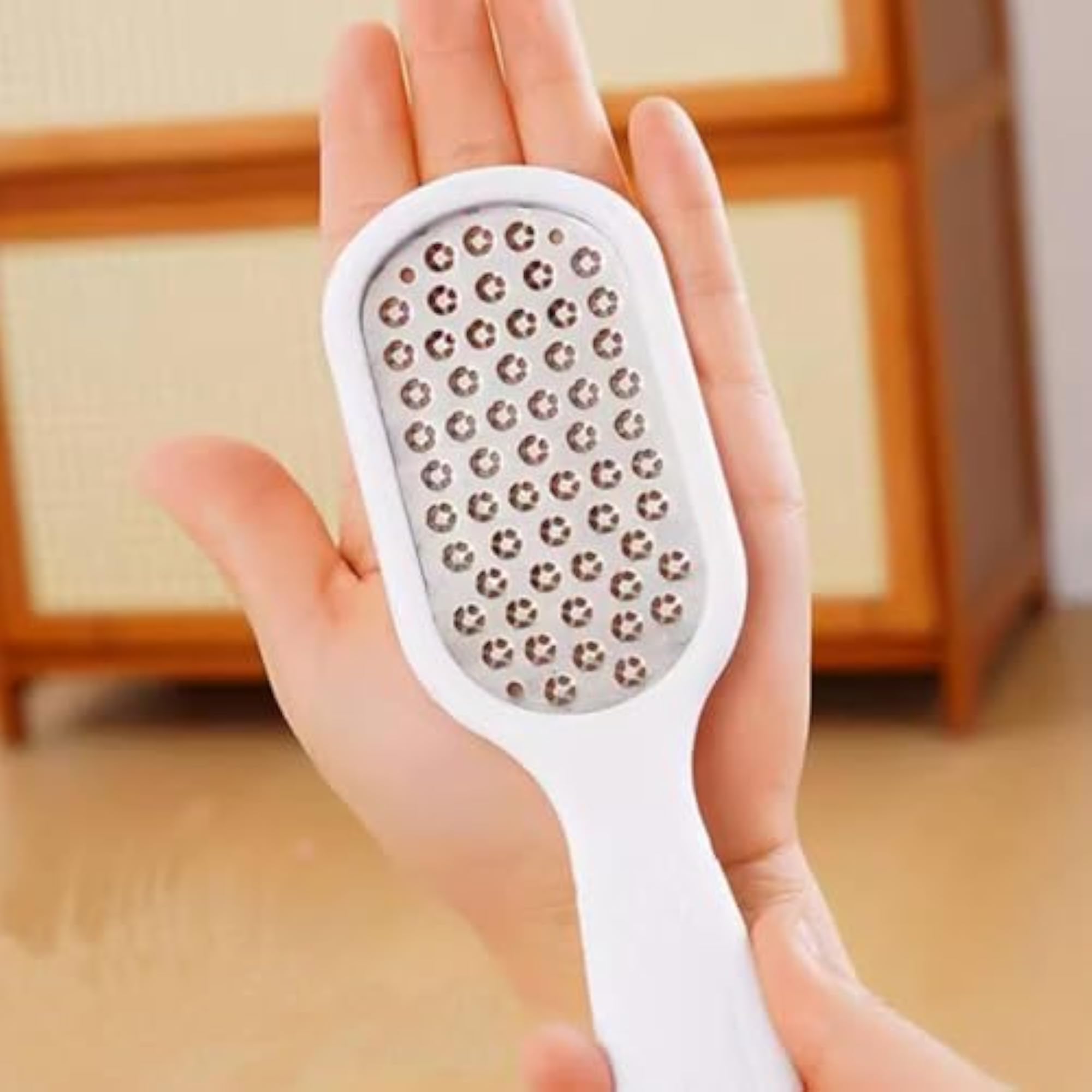 2 PCS Double Sided Metal Foot Scrubber, Black & White