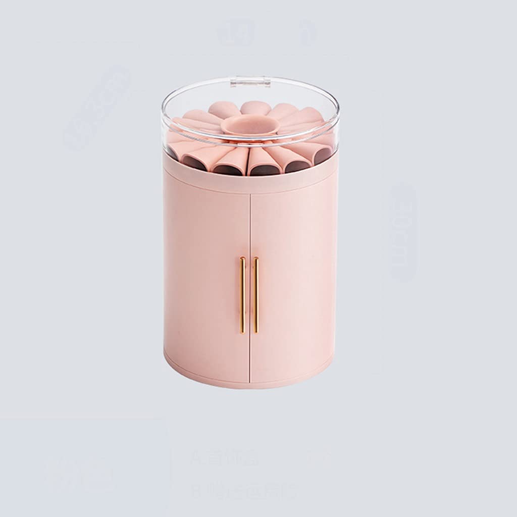 Caja de Almacenamiento de joyería HUYHUJ, Soporte de joyería de plástico, Caja de Anillo para Pendientes, Organizador de contenedores de Belleza para cosméticos