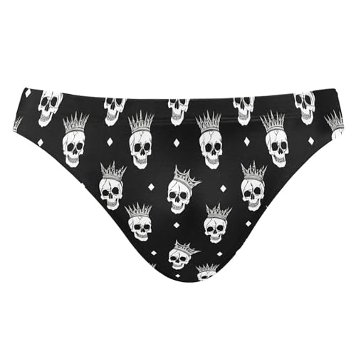 Skull Crown Mens Swimwear Swim Briefs Bikini Swimsuit for Summer Beach L B0404396