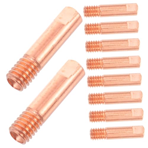 DOITOOL 10pcs Copper Welding Nozzles for Welding Torch High Conductivity Tips for Durable Performance Electronics Machinery and Automotive Applications